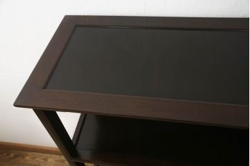 和製ビンテージ　松本民芸家具　深い色合いと落ち着いた雰囲気が魅力的な、E型クズ布茶タンス(茶棚、茶箪笥、飾り棚、ヴィンテージ)(R-057557)