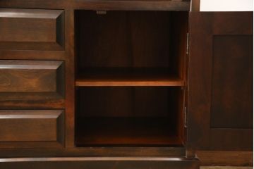 中古　北海道民芸家具　上質な作りが魅力のライティングビューロー(定価約34万円)(机、在宅ワーク用デスク、ワークデスク、引き出し)(R-057558)
