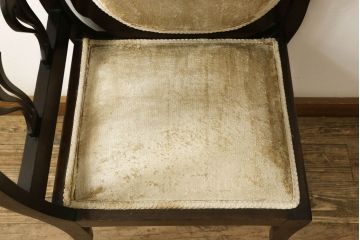 イギリスアンティーク　店舗什器にもおすすめ!　透かし彫りのラウンジチェア(椅子、イス、サロンチェア)(R-057561)