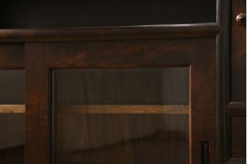 中古　松本民芸家具　どこかレトロな雰囲気も感じる90型茶タンス(定価約35万6千円)(サイドボード、戸棚、収納棚)(R-057564)