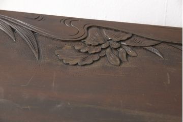 中古　美品　軽井沢彫り　菖蒲彫刻　品のある佇まいが魅力的なチェスト(和タンス、衣装箪笥、洋服たんす、引き出し)(R-057565)