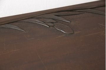 中古　美品　軽井沢彫り　菖蒲彫刻　品のある佇まいが魅力的なチェスト(和タンス、衣装箪笥、洋服たんす、引き出し)(R-057565)