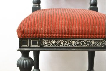 イギリスアンティーク　最高級!!　もはや芸術品!!　凝った造りと精緻な象嵌細工が目を惹くチェア(椅子、ダイニングチェア、イス)(R-057574)