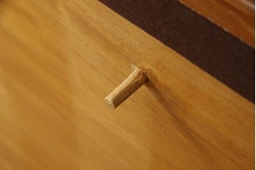デンマークビンテージ　チーク材　シンプルなデザインで取り入れやすい、大振りサイズのダイニングテーブル(エクステンションテーブル、作業台、ヴィンテージ、北欧)(R-057576)