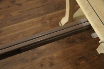 中古　サァラ麻布取り扱い　アメリカ最高級ブランド　センチュリー(CENTURY)　天板バーズアイ　モダンなデザインが魅力の特大エクステンションダイニングテーブル(エクステンションテーブル)(定価約200万円)(R-057577)