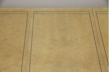 中古　サァラ麻布取り扱い　アメリカ最高級ブランド　センチュリー(CENTURY)　天板バーズアイ　モダンなデザインが魅力の特大エクステンションダイニングテーブル(エクステンションテーブル)(定価約200万円)(R-057577)