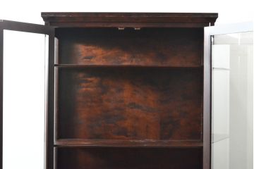 中古　希少な廃盤品!!　北海道民芸家具　OM158　落ち着きのある上品な空間づくりにおすすめの飾り棚(収納棚、キャビネット、陳列棚、店舗什器)(R-057585)