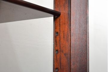 中古　希少な廃盤品!!　北海道民芸家具　OM158　落ち着きのある上品な空間づくりにおすすめの飾り棚(収納棚、キャビネット、陳列棚、店舗什器)(R-057585)