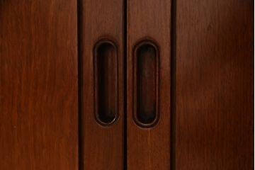 中古　美品　花梨材の温かみのある色合いと木目を楽しめる囲炉裏テーブル(カリン材、ローテーブル、ダイニングテーブル、木製火鉢)(R-057598)