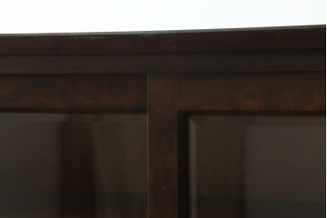 希少!　和製ビンテージ　絶版品　北海道民芸家具　和モダンな雰囲気を醸し出す水屋箪笥(茶棚、茶箪笥、飾り棚、収納棚、戸棚、ヴィンテージ)(R-057599)