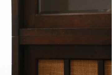 希少!　和製ビンテージ　絶版品　北海道民芸家具　和モダンな雰囲気を醸し出す水屋箪笥(茶棚、茶箪笥、飾り棚、収納棚、戸棚、ヴィンテージ)(R-057599)