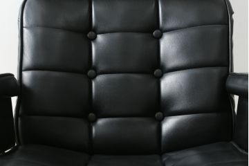 アメリカビンテージ　HOMECREST社(ホームクレスト)　希少!!メンズライクな空間づくりに活躍するストレスレスチェア+オットマンセット(パーソナルチェア、ラウンジチェア、アームチェア)(R-057600)