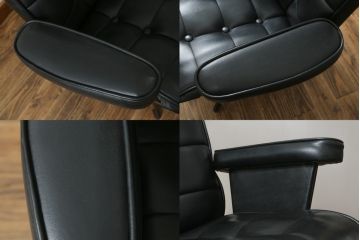 アメリカビンテージ　HOMECREST社(ホームクレスト)　希少!!メンズライクな空間づくりに活躍するストレスレスチェア+オットマンセット(パーソナルチェア、ラウンジチェア、アームチェア)(R-057600)