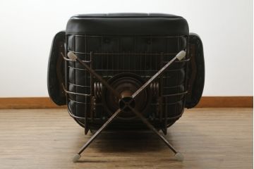 アメリカビンテージ　HOMECREST社(ホームクレスト)　希少!!メンズライクな空間づくりに活躍するストレスレスチェア+オットマンセット(パーソナルチェア、ラウンジチェア、アームチェア)(R-057600)