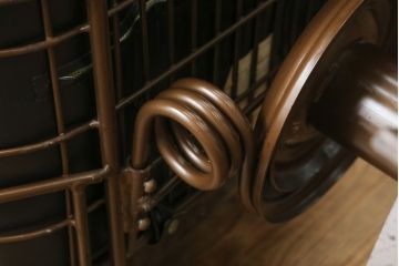 アメリカビンテージ　HOMECREST社(ホームクレスト)　希少!!メンズライクな空間づくりに活躍するストレスレスチェア+オットマンセット(パーソナルチェア、ラウンジチェア、アームチェア)(R-057600)