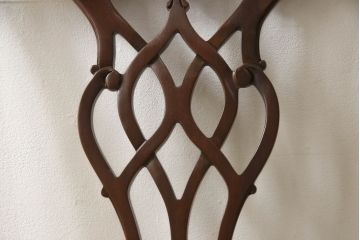 中古　美品　IDC大塚家具取り扱い　アメリカ高級家具　COUN CILL(カウンシル)(カンセル)　マホガニー材　ダイニングチェア2脚セット(2脚定価 約16万円)(椅子、イス)(R-057608)