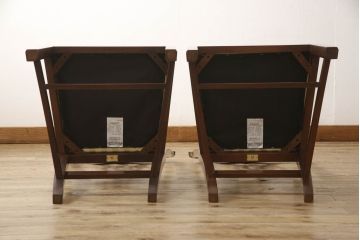 中古　美品　IDC大塚家具取り扱い　アメリカ高級家具　COUN CILL(カウンシル)(カンセル)　マホガニー材　ダイニングチェア2脚セット(2脚定価 約16万円)(椅子、イス)(R-057608)