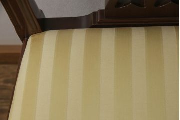 中古　美品　IDC大塚家具取り扱い　アメリカ高級家具　COUN CILL(カウンシル)(カンセル)　マホガニー材　ダイニングチェア2脚セット(2脚定価 約16万円)(椅子、イス)(R-057609)