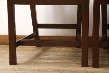 中古　美品　IDC大塚家具取り扱い　アメリカ高級家具　COUN CILL(カウンシル)(カンセル)　マホガニー材　ダイニングチェア2脚セット(2脚定価 約16万円)(椅子、イス)(R-057609)