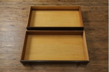 中古　美品　松本民芸家具　シックで品のある雰囲気が魅力的なD型洋服タンス(ワードローブ、チェスト、衣装箪笥、洋服タンス)(定価約60万円)(R-057615)