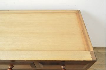 中古　松本民芸家具　天板リメイク　落ち着いた大人の空間づくりに活躍するローチェスト(和タンス、サイドボード、ローボード、引き出し)(R-057625)