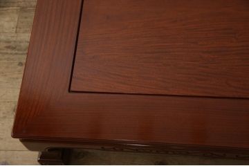 中古　カリモク家具　カリン(花梨)材　アジアンな雰囲気も感じさせる座卓(ローテーブル、センターテーブル)(R-057628)