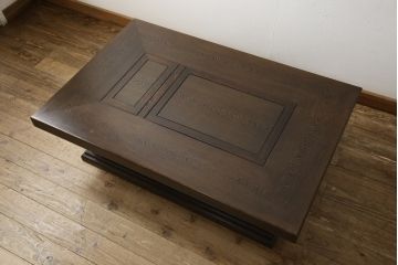 中古　最高級品　鉄刀木(タガヤサン)無垢材　内部が銅製の関西火鉢(ローテーブル、長火鉢、座卓、リビングテーブル、囲炉裏)(R-057632)