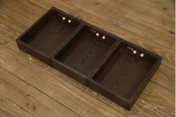中古　最高級品　鉄刀木(タガヤサン)無垢材　内部が銅製の関西火鉢(ローテーブル、長火鉢、座卓、リビングテーブル、囲炉裏)(R-057632)