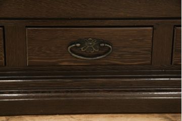 中古　最高級品　鉄刀木(タガヤサン)無垢材　内部が銅製の関西火鉢(ローテーブル、長火鉢、座卓、リビングテーブル、囲炉裏)(R-057632)