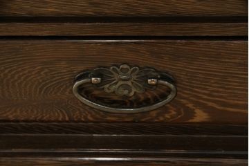 中古　最高級品　鉄刀木(タガヤサン)無垢材　内部が銅製の関西火鉢(ローテーブル、長火鉢、座卓、リビングテーブル、囲炉裏)(R-057632)