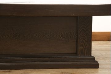 中古　最高級品　鉄刀木(タガヤサン)無垢材　内部が銅製の関西火鉢(ローテーブル、長火鉢、座卓、リビングテーブル、囲炉裏)(R-057632)