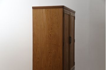 中古　美品　屋久杉　密に詰まった杢目が美しいワードローブ(定価約70万円)(洋服タンス、収納棚)(R-057634)