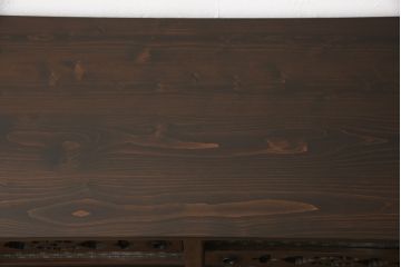 ラフジュ工房オリジナル　古建具リメイク　当店オリジナルガラス　麻の葉模様のガラスがレトロな雰囲気を醸し出すローボード(テレビボード、サイドボード、リビングボード、収納棚、戸棚)(R-057641)