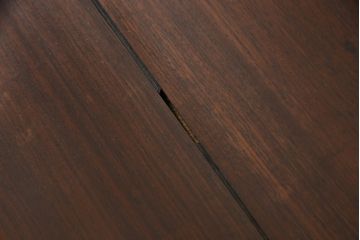 和製アンティーク　総紫檀材　個性的なデザインの雷文が目を引く座卓(総シタン材、ローテーブル、センターテーブル)(R-057643)