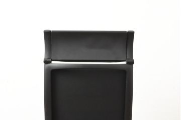 中古　美品　ドイツ　高級オフィスチェア　セダス社(SEDUS)　アルミポリッシュ　上質なデスクワークの空間を演出するハイバックレザーデスクチェア(本革、椅子、イス、アームチェア)(定価約39万円)(R-057644)