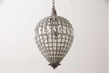 ビンテージ照明　フランスヴィンテージ　華やかなムード作りにおすすめなシャンデリア(吊り下げ照明、天井照明)(R-057646)