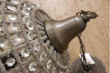 ビンテージ照明　フランスヴィンテージ　華やかなムード作りにおすすめなシャンデリア(吊り下げ照明、天井照明)(R-057646)