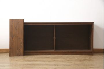 ラフジュ工房オリジナル　古建具リメイク　組子建具が上品なリビングボード(収納棚、戸棚、テレビ台、ローボード、サイドボード)(R-057649)