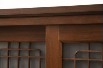 ラフジュ工房オリジナル　古建具リメイク　組子建具が上品なリビングボード(収納棚、戸棚、テレビ台、ローボード、サイドボード)(R-057649)