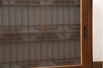 ラフジュ工房オリジナル　古建具リメイク　組子建具が上品なリビングボード(収納棚、戸棚、テレビ台、ローボード、サイドボード)(R-057649)