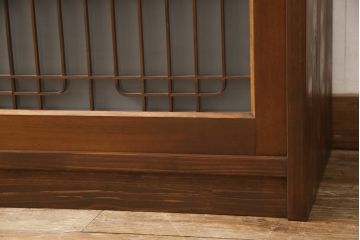 ラフジュ工房オリジナル　古建具リメイク　組子建具が上品なリビングボード(収納棚、戸棚、テレビ台、ローボード、サイドボード)(R-057649)