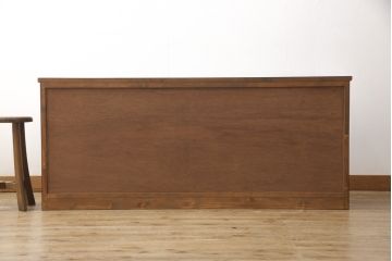 ラフジュ工房オリジナル　古建具リメイク　組子建具が上品なリビングボード(収納棚、戸棚、テレビ台、ローボード、サイドボード)(R-057649)
