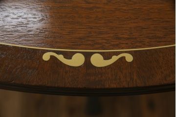 イギリスアンティーク　最高級　真鍮象嵌入り　マホガニー材　ホームパーティーにもおすすめ! 特大エクステンションテーブル(ダイニングテーブル)(R-057651)