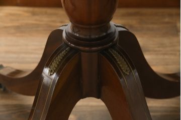 イギリスアンティーク　最高級　真鍮象嵌入り　マホガニー材　ホームパーティーにもおすすめ! 特大エクステンションテーブル(ダイニングテーブル)(R-057651)