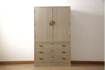 中古　凛とした佇まいが魅力の加茂総桐帯箪笥(胴厚、総桐たんす、着物箪笥、衣装箪笥、整理タンス)(定価約110万円)(R-057655)