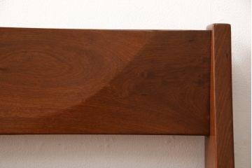 中古　美品　花梨材の温かみのある色合いと木目を楽しめる収納付きベンチ(長椅子、イス、板座チェア)(R-057673)