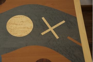北欧ビンテージ　スウェーデン　GARSNAS(ヤシネス)　コンテンポラリー　個性的な図柄が目を引くセンターテーブル(ローテーブル、リビングテーブル、ヴィンテージ)(R-057678)