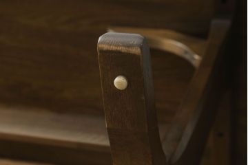 中古　美品　イギリス　ERCOL(アーコール)　シンプルなデザインで飽きのこないダイニングテーブル(食卓、4人掛け)(R-057682)