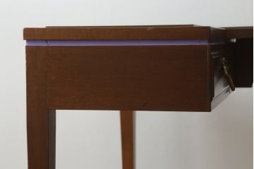 イギリスビンテージ　マホガニー材　気品と個性が感じられるコーナーデスク(コンソールテーブル、ワークデスク、在宅ワーク、在宅用、ヴィンテージ)(R-057683)