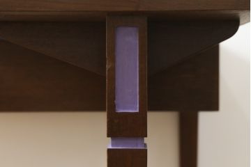 イギリスビンテージ　マホガニー材　気品と個性が感じられるコーナーデスク(コンソールテーブル、ワークデスク、在宅ワーク、在宅用、ヴィンテージ)(R-057683)